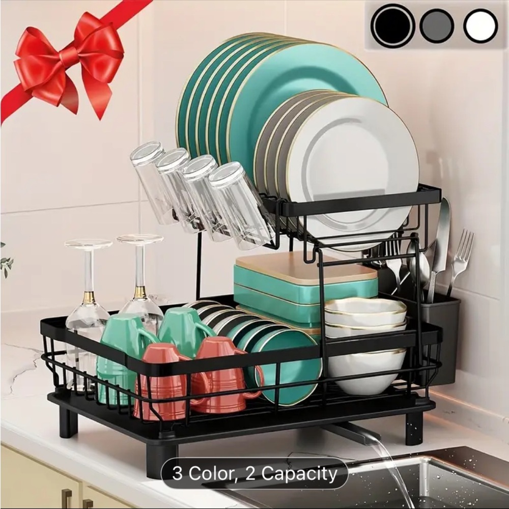 AOXSY Two-Tier Dish Drying Rack—NWT